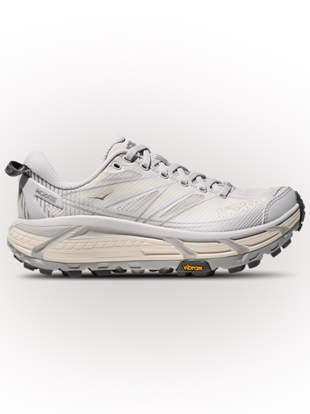 New! Hoka Mafate Speed 2 Alabaster/Cosmic Grey size 7